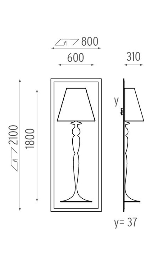 Настенный Светильник Flos Abajourd Hui Large Lampada da parete в Ижевске