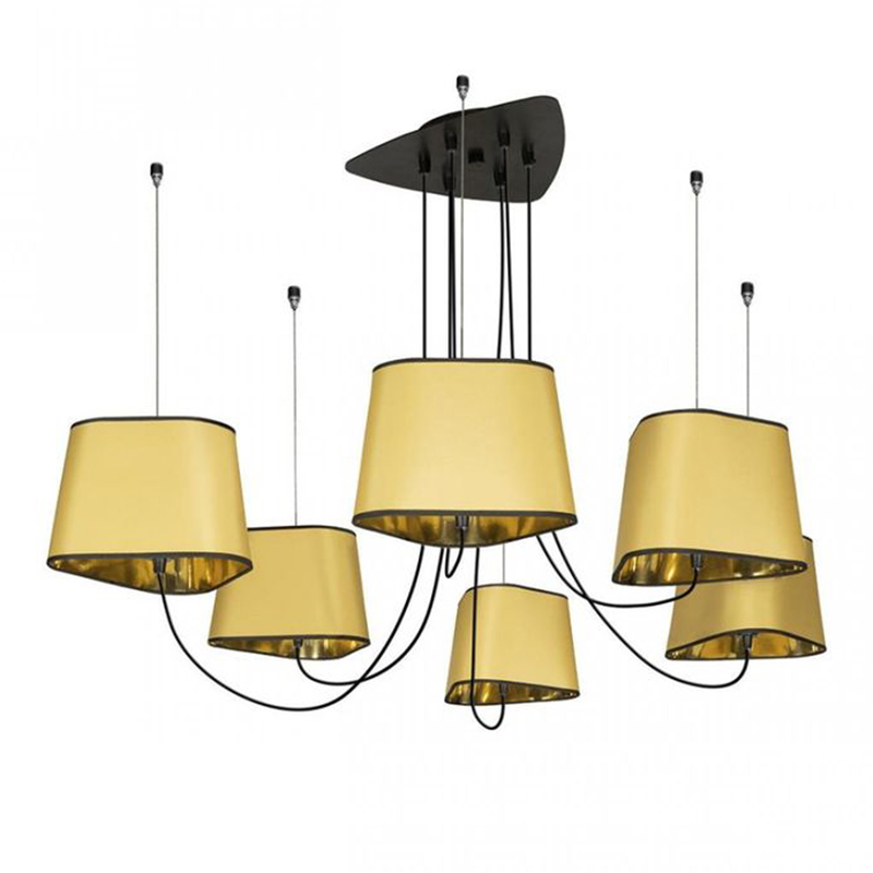 Люстра Designheure Lighting Gold 6 плафонов Золотой Черный в Ижевске | Loft Concept 