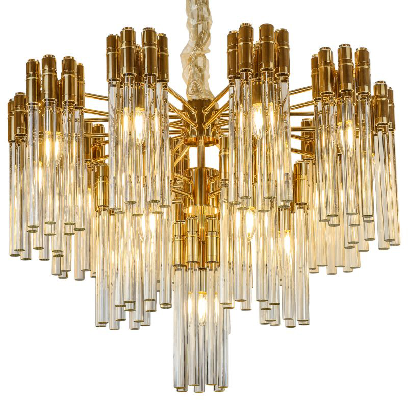 Люстра Contemporary Chandelier Crystal Gold Золотой Прозрачное Стекло в Ижевске | Loft Concept 