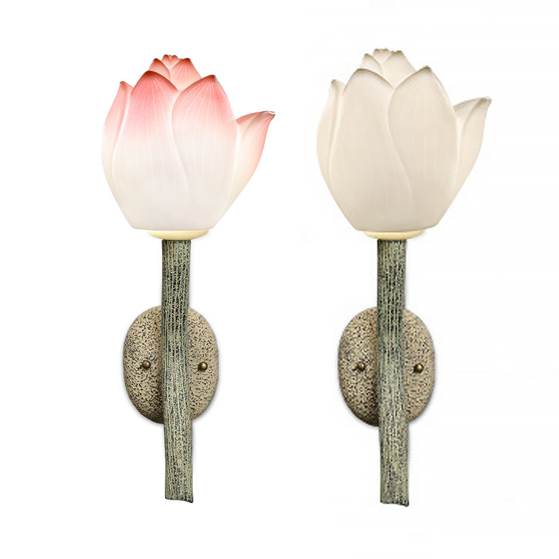 Бра Lotus Flower Sconce Розовый пастельный Белый Античный зеленый в Ижевске | Loft Concept 