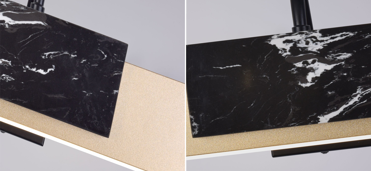 Бра с декором под черный мрамор Leonce Marble - фото