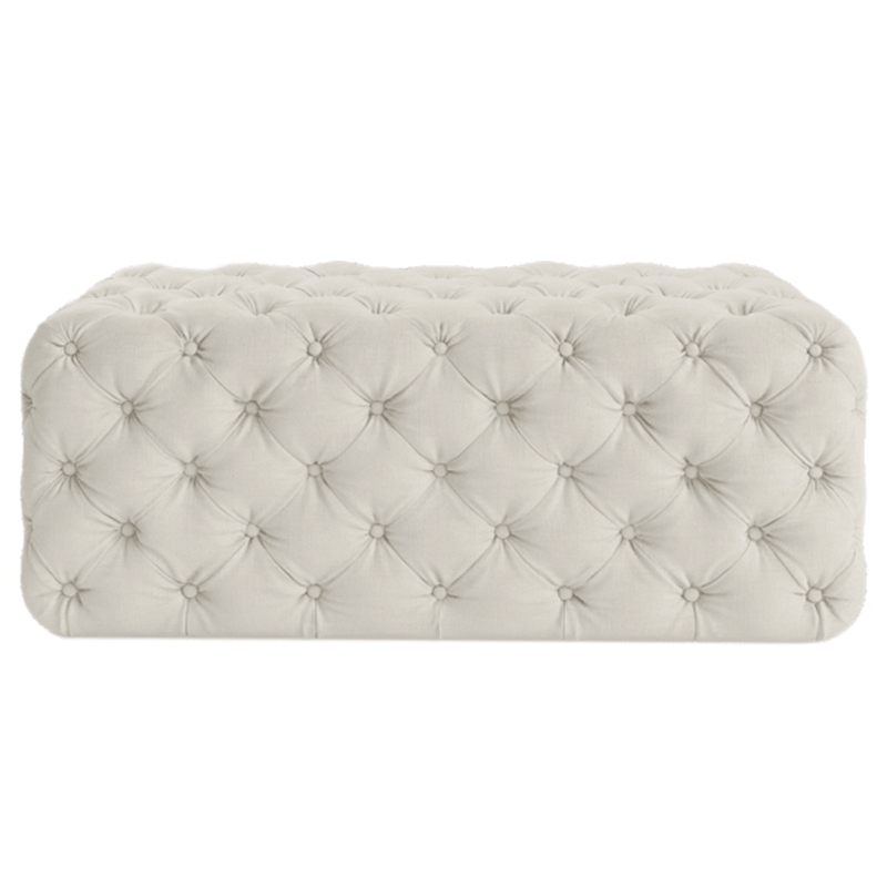 Оттоманка Capitone Rectangular Ottoman  ivory ( слоновая кость ) в Ижевске | Loft Concept 