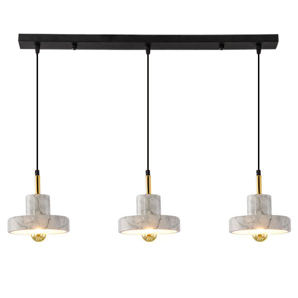 Люстра Tom Dixon Stone Pendant White 3 Белый Золотой в Ижевске | Loft Concept 