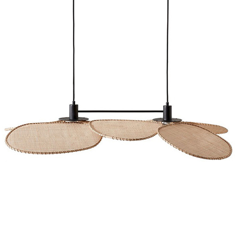 Подвесной светильник Takibi Two Lamp Pendant Древесина Черный Бежевый в Ижевске | Loft Concept 