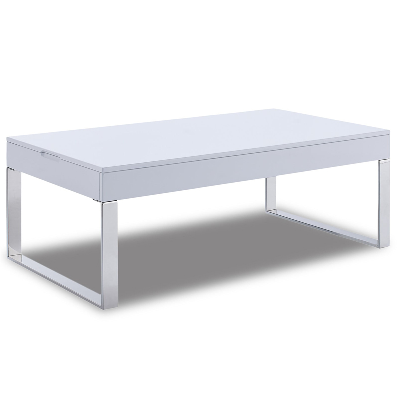 Кофейный стол Annecy Coffee Table white Белый Хром в Ижевске | Loft Concept 