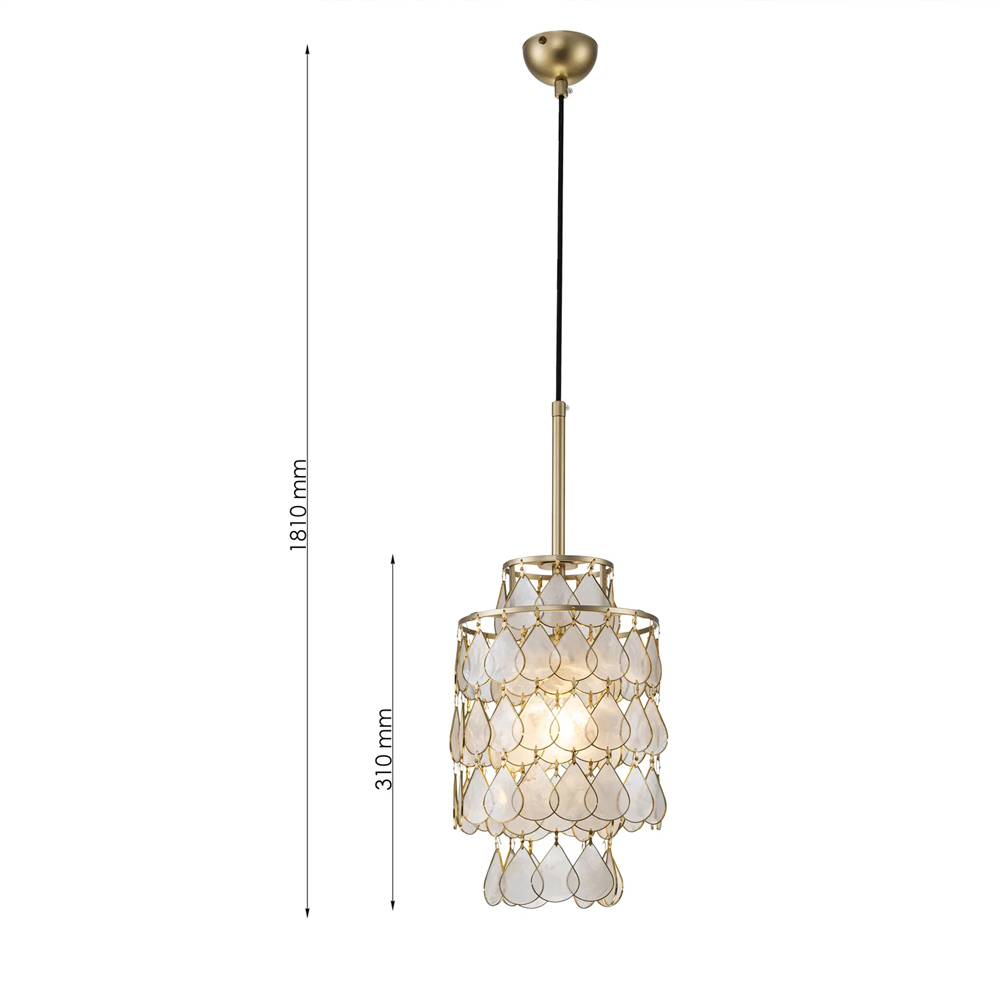 Подвесной светильник с декором из натуральной морской ракушки Iridescent Light в Ижевске