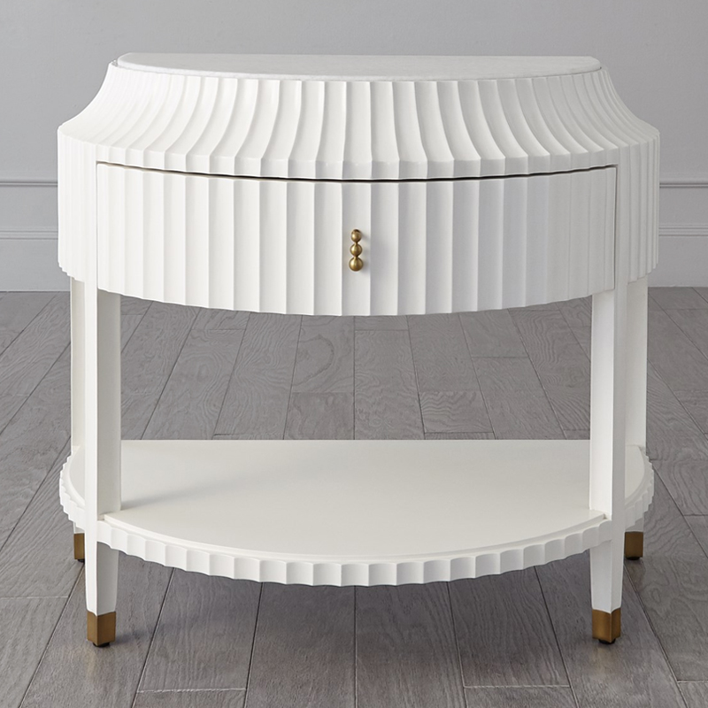 Тумба Charlotte Textured Bedside Chest  ivory ( слоновая кость ) в Ижевске | Loft Concept 