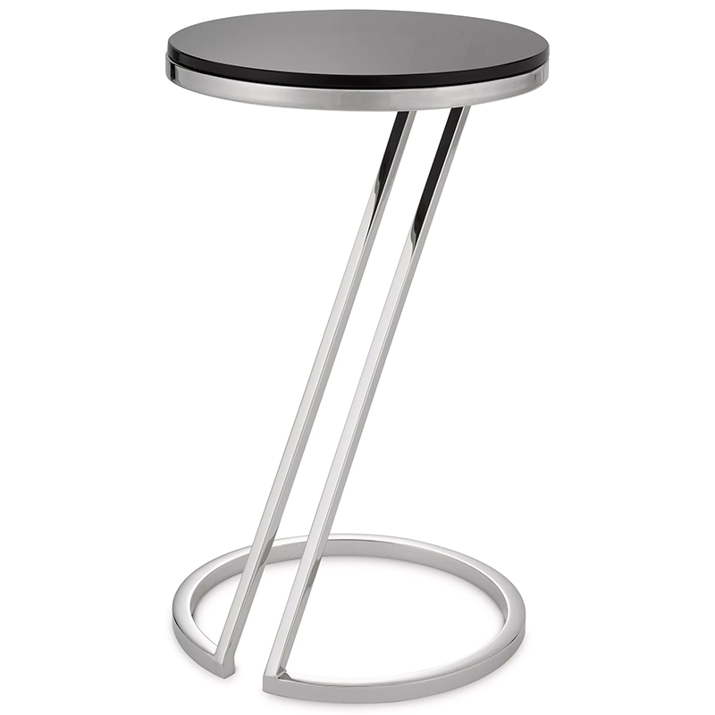 Приставной стол Eichholtz Side Table Falcone Chrome Хром Черный в Ижевске | Loft Concept 