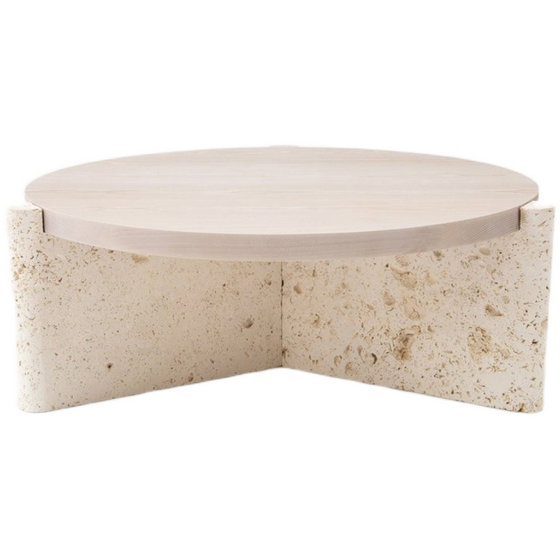 Кофейный стол Isla Travertine Coffee Table Бежевый в Ижевске | Loft Concept 