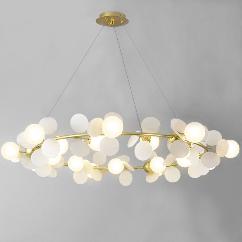 Люстра MATISSE Chandelier circle white Золотой Белый в Ижевске | Loft Concept 