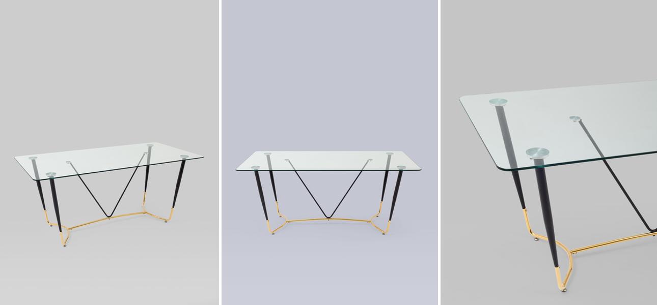 Стол обеденный Garland Collection стеклянная столешница - фото