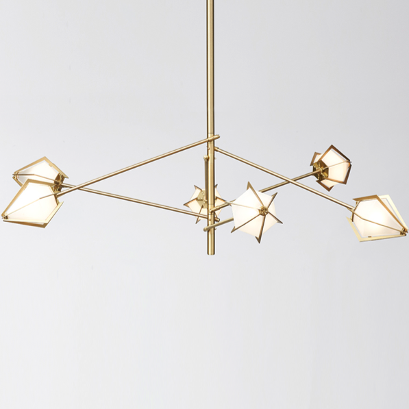 Люстра HARLOW Spoke Chandelier Gabriel Scott Латунь в Ижевске | Loft Concept 