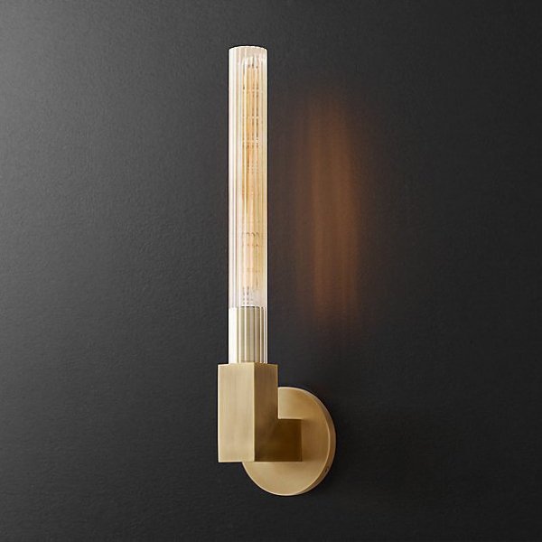 Бра RH CANNELLE wall lamp SINGLE Sconces Латунь в Ижевске | Loft Concept 