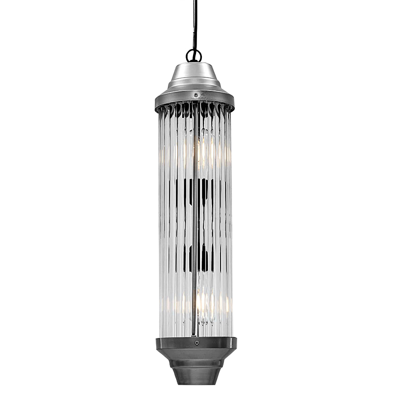 Подвесной светильник Transparent Tubes Pendant Хром Прозрачный в Ижевске | Loft Concept 