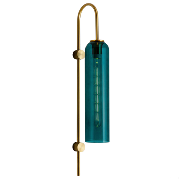 Бра ARTICOLO float Wall Sconce  Drunken Emerald Золотой Бирюзовый в Ижевске | Loft Concept 