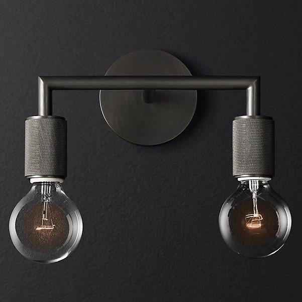 Бра RH Utilitaire Double Sconce Black Темная бронза в Ижевске | Loft Concept 