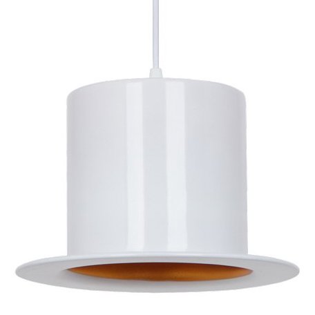 Подвесной светильник Pendant Lamp Banker Bowler Hat White I Белый в Ижевске | Loft Concept 