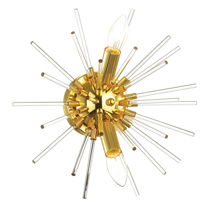 Бра Varg Sputnik Sconce Gold Глянцевое золото Прозрачный в Ижевске | Loft Concept 