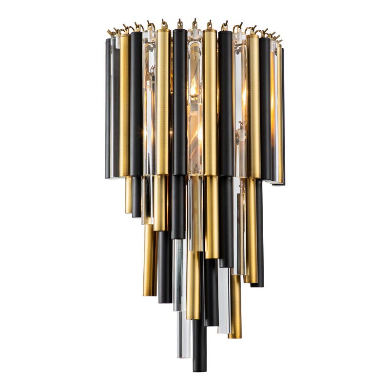 Бра Black Brass Symphony Wall Lamp Черный Латунь Прозрачный (Transparent) в Ижевске | Loft Concept 