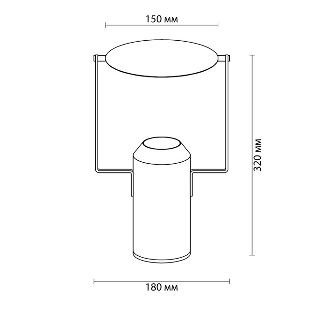 Настольная лампа Black Cylinder Table Lamp в Ижевске