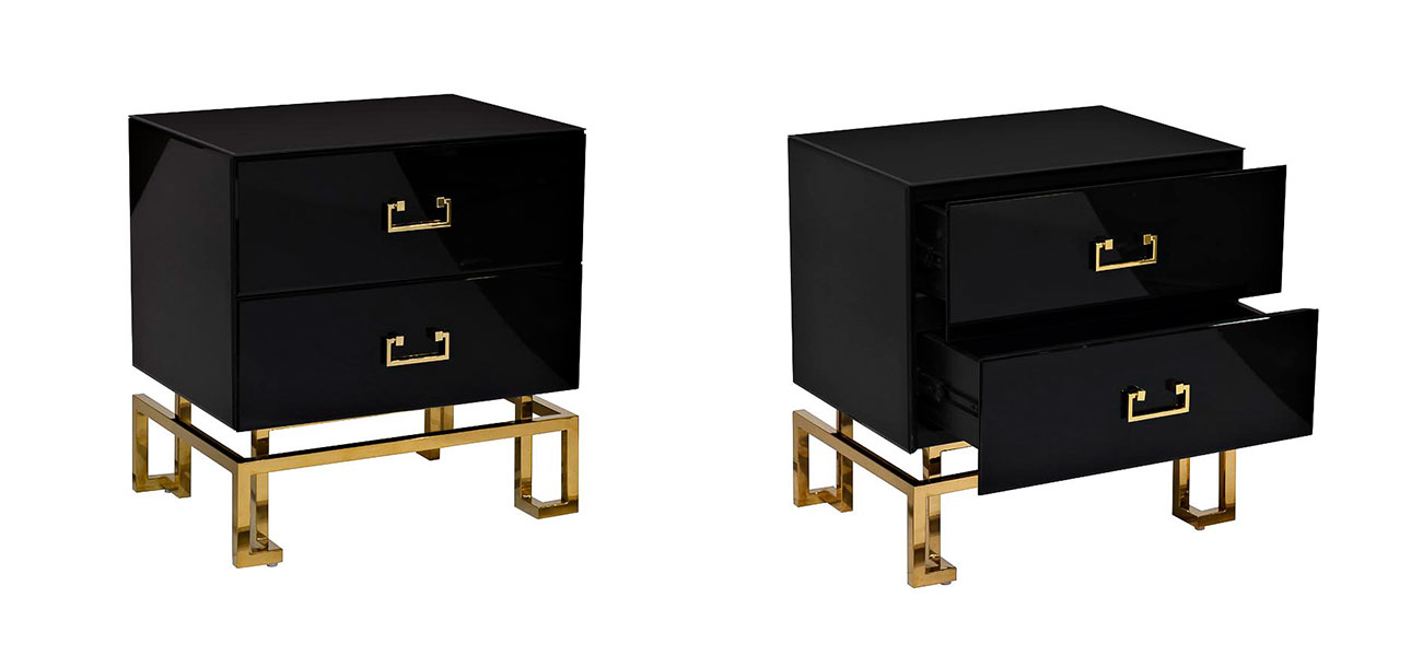 Тумбочка Sarina с двумя ящиками - фото