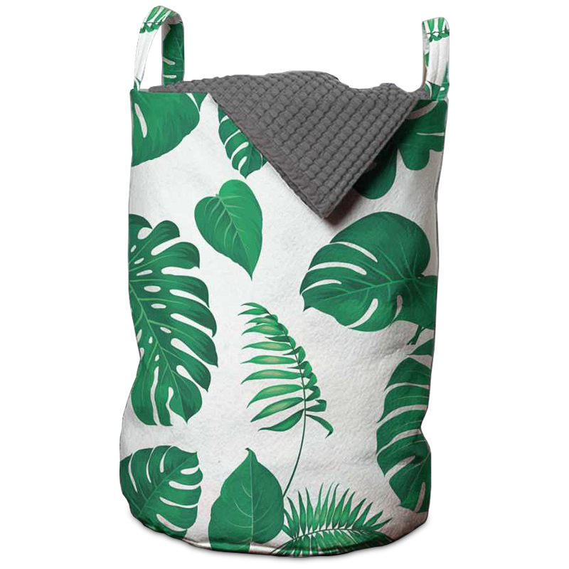 Корзина Tropical Pattern Basket Зеленый Белый в Ижевске | Loft Concept 