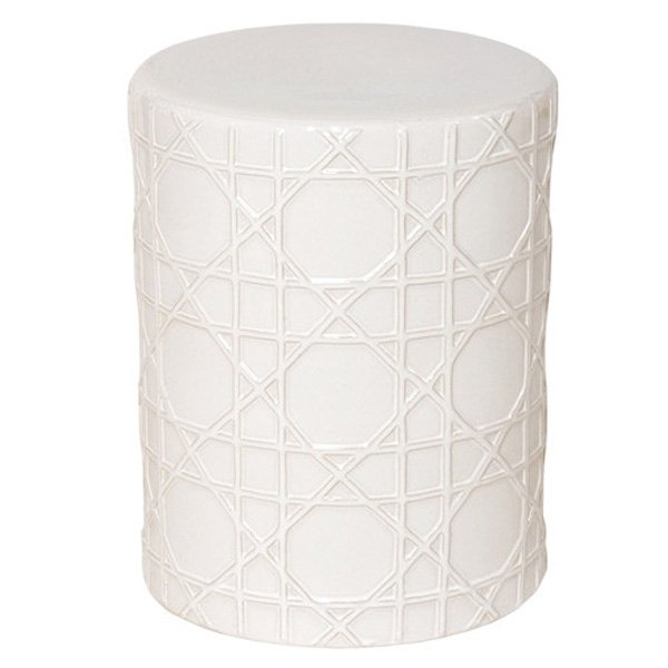 Керамический табурет Cane Garden Stool - White Белый в Ижевске | Loft Concept 