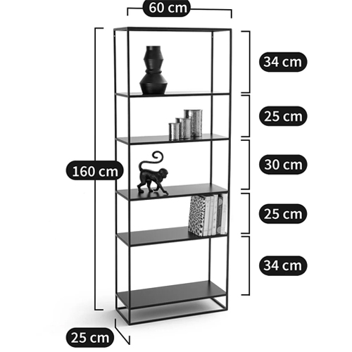 Металлический стеллаж Menzie Black Wide Metal Rack в Ижевске