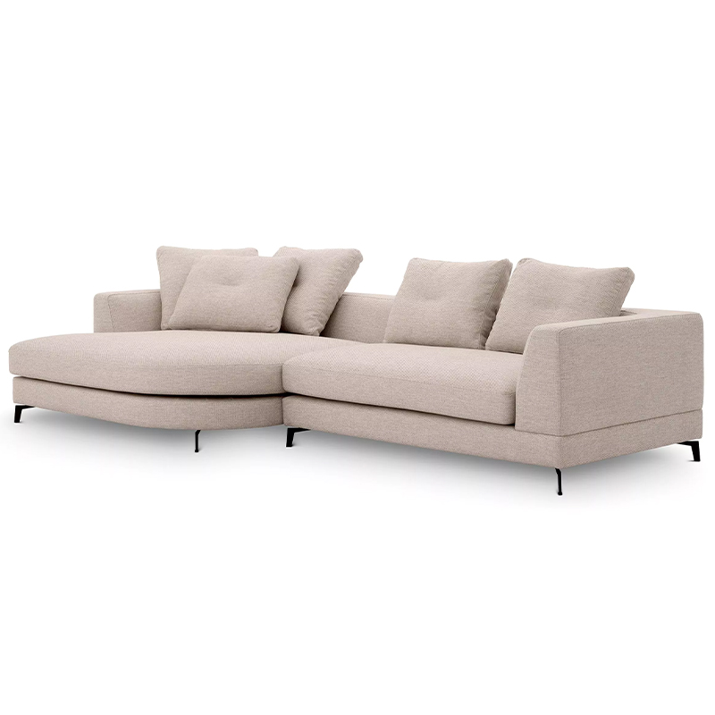 Диван Eichholtz Sofa Moderno S Left Бежевый Черный в Ижевске | Loft Concept 