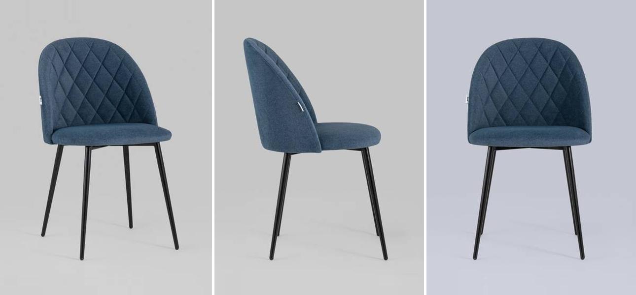 Стул Miruna Rhombus Темно-Синий - фото