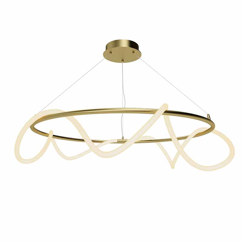 Люстра Luke Lampco Tracer Chandelier Gold 100 Белый матовое золото в Ижевске | Loft Concept 