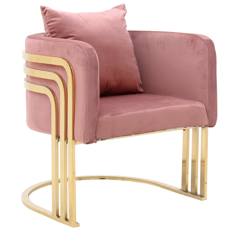 Кресло Custodia Armchair Pink Розовый Глянцевое золото в Ижевске | Loft Concept 