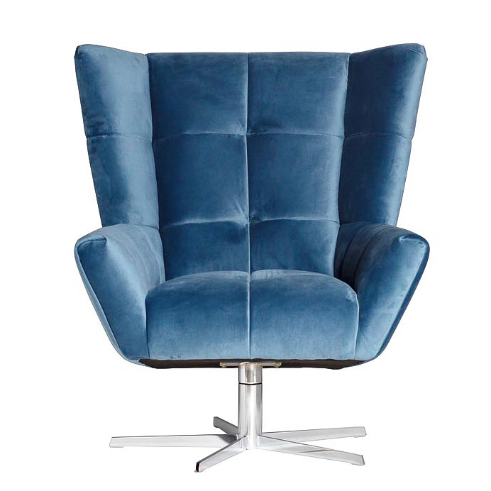 Кресло вращающееся Lord Armchair blue Синий в Ижевске | Loft Concept 