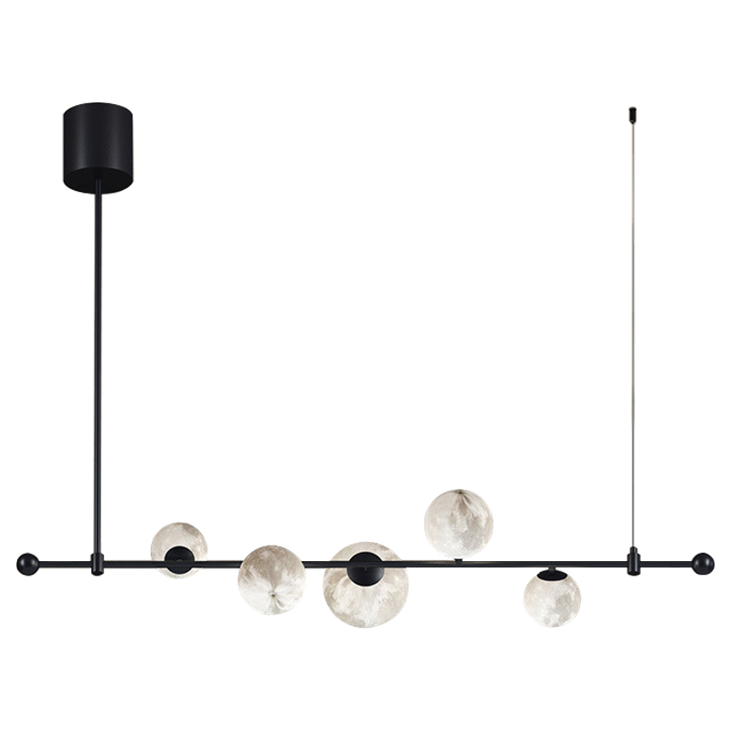 Светильник Tech Lighting Modern Rail Geometric Linear Suspension 5 Black Черный Белый в Ижевске | Loft Concept 