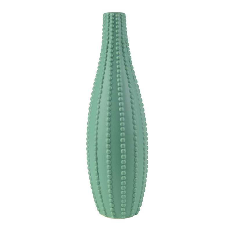 Ваза Ribbed Vase Narrow Throat turquoise 34 Бирюзовый в Ижевске | Loft Concept 