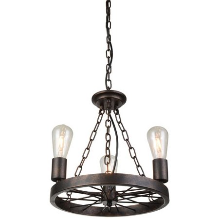 Подвесной светильник Loft Wheel Pendant 3 Коричневый винтаж в Ижевске | Loft Concept 