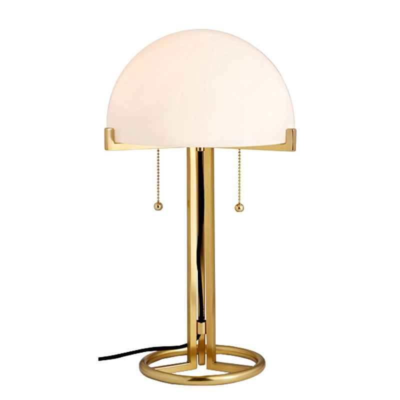 Настольная лампа White Dome Table Lamp Глянцевое золото Белый в Ижевске | Loft Concept 