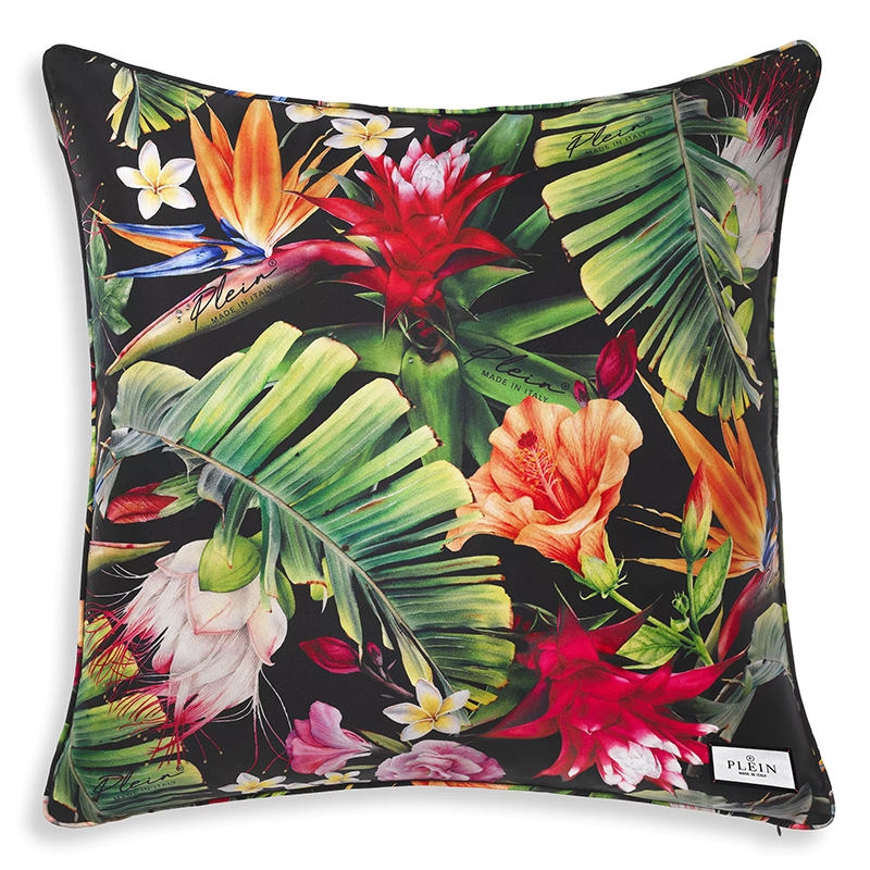 Подушка Philipp Plein Cushion Silk Jungledonna 70 x 70 Мульти в Ижевске | Loft Concept 