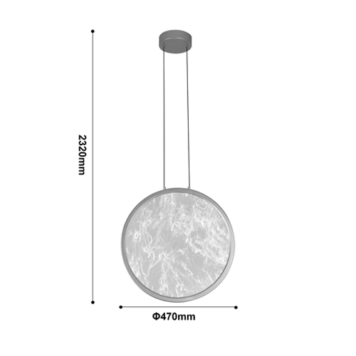 Светодиодный подвесной светильник круглой формы с металлической рамой золотого цвета Marble Glow 47 в Ижевске