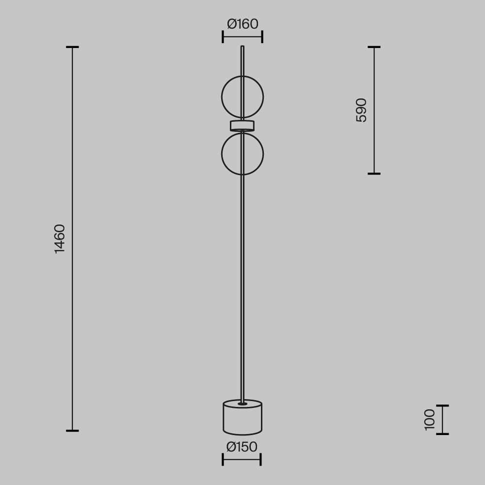 Напольный торшер светодионый Double Moon 3000К 15Вт в Ижевске