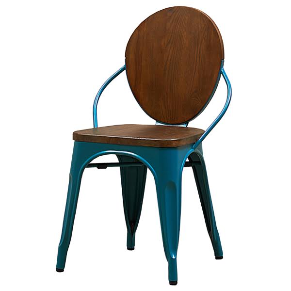 Стул Tolix chair Wooden Turquoise Дуб темный Бирюзовый в Ижевске | Loft Concept 