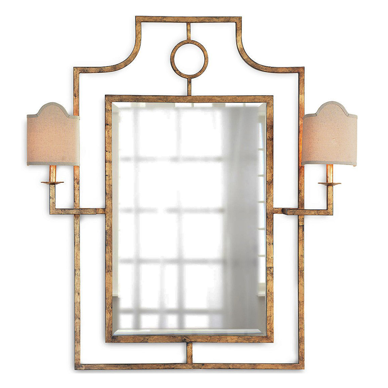 Зеркало с бра Mirror with Sconces Dairile Gold Золотой в Ижевске | Loft Concept 