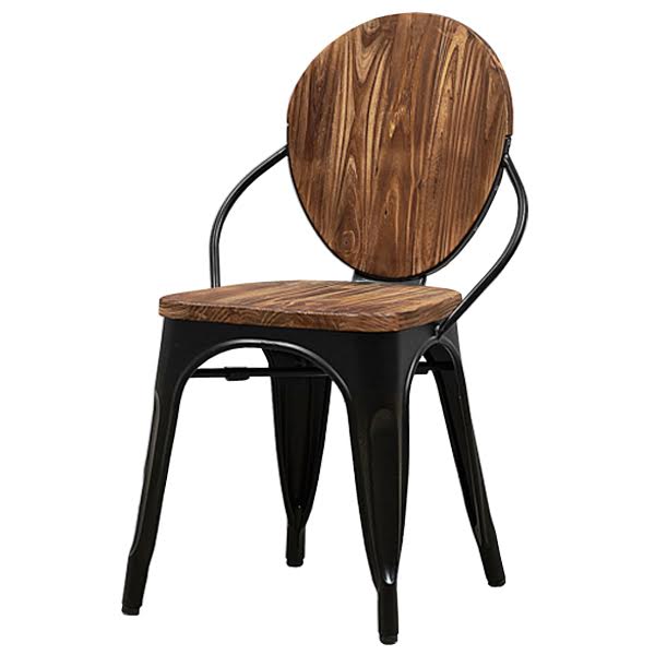 Стул Tolix chair Wooden Black Дуб темный Черный в Ижевске | Loft Concept 