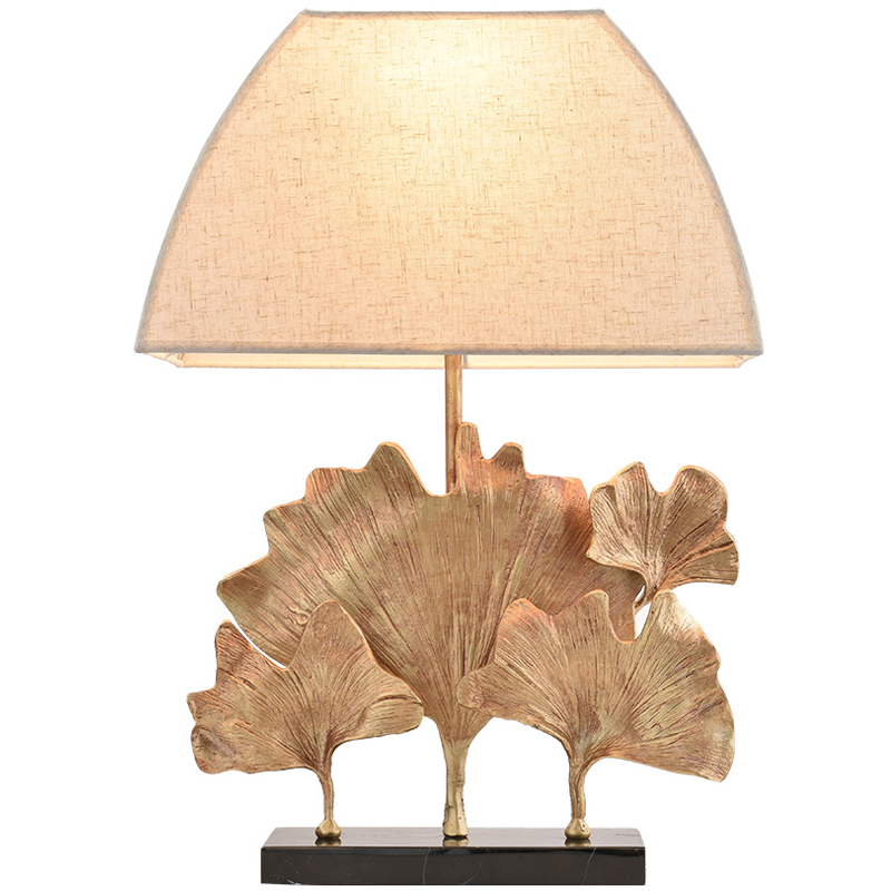 Настольная лампа Ginkgo Table lamp Молочный Латунь Черный в Ижевске | Loft Concept 