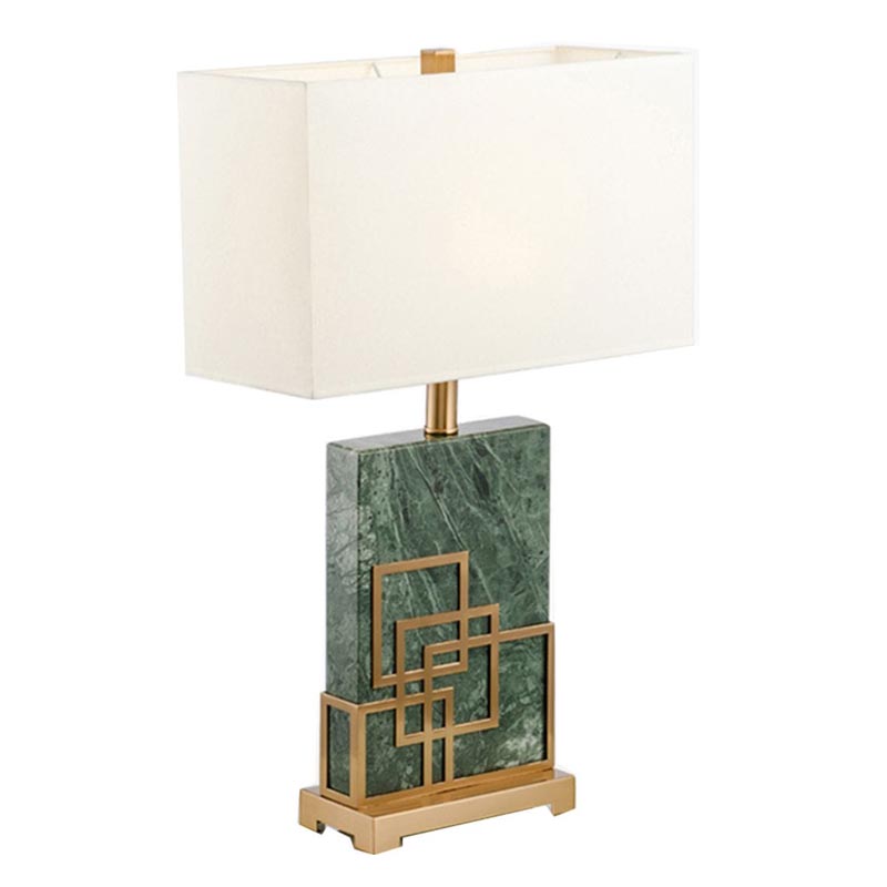 Настольная лампа Table Lamp marble green Зеленый Латунь в Ижевске | Loft Concept 