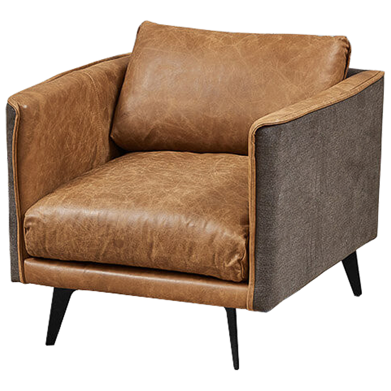 Кресло Caramel Leather & Textiles Armchair Карамель Серый в Ижевске | Loft Concept 