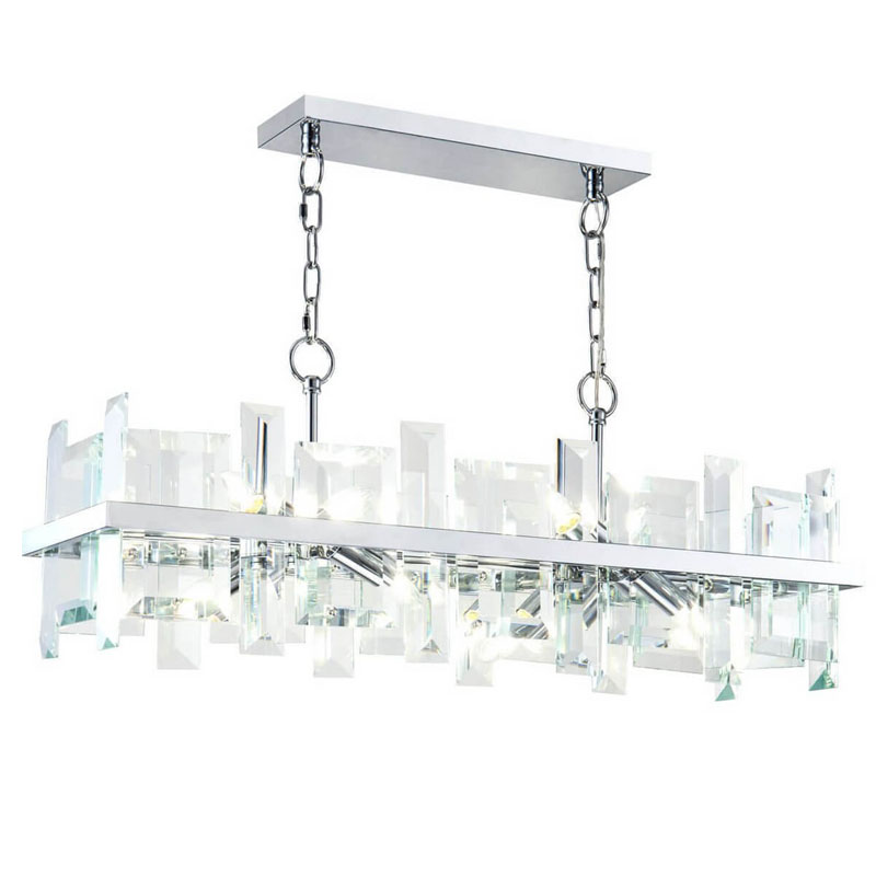 Люстра Harlow Crystal Square Chandelier chrome 8 Хром в Ижевске | Loft Concept 