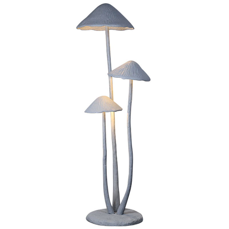 Торшер в виде грибов Floor lamp three mushrooms Серый в Ижевске | Loft Concept 