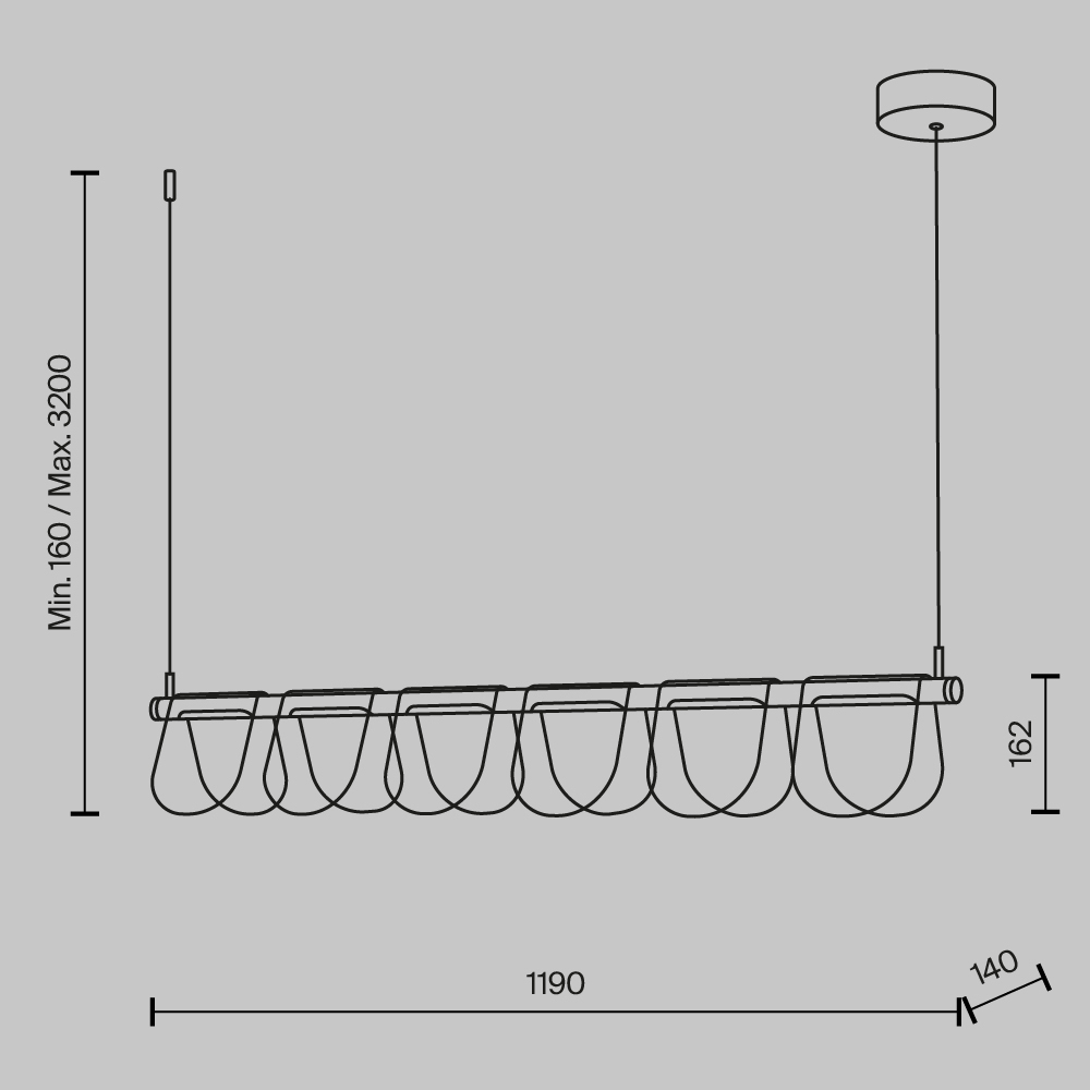 Люстра подвесная Fluffy 3000К 30Вт в Ижевске