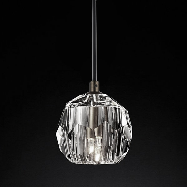 Подвесной светильник Boule De Cristal Single Rod Pendant Chrome Хром в Ижевске | Loft Concept 